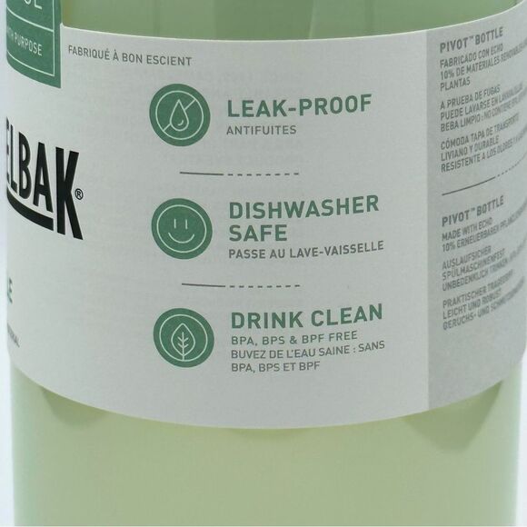 NEW- Light Green Camelbak 32 oz Screw Top Water Bottle - Picture 8 of 8